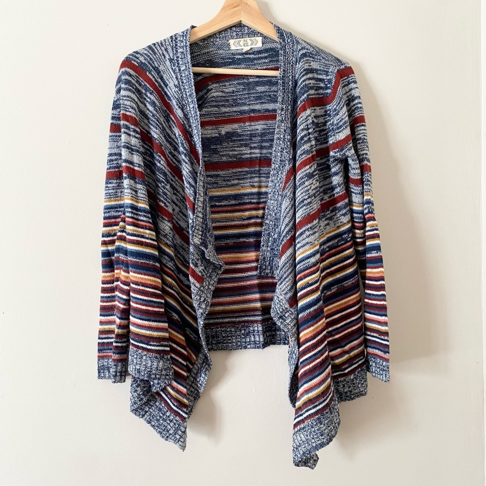 Pink Rose • Striped Cardigan
